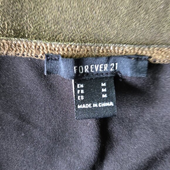 FOREVER 21 Metallic Gold Going Out Bodycon Dress M - Picture 4 of 4